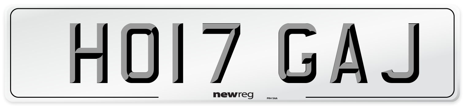 HO17 GAJ Number Plate from New Reg